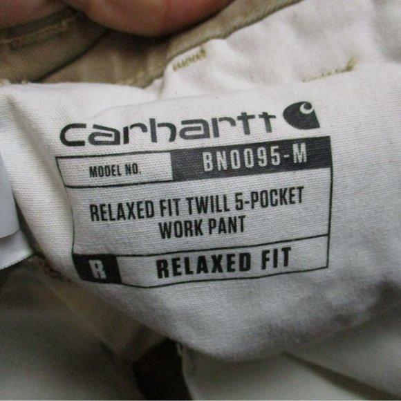 Carhartt Pants Mens 36x34 Brown Cotton Mid Rise Relaxed Fit Twill Work - Picture 13 of 16